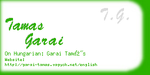 tamas garai business card